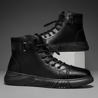 Spring Men's Martin Boots Outdoor Light Shoes British Style All Match Casual Trend Short Barrel Martin Boots