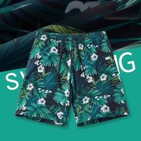 Men's Clothing Beach Shorts Quick Drying Loose Fitting Large Size Trunks Hot Spring Vacation Swimming Shorts
