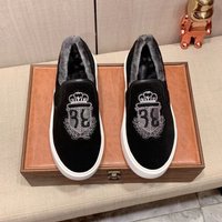 Style Winter Business Loafers Slip On Warm Fleece Casual Sneakers