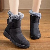 New cross-border snow boots for women plus cashmere thick warm cotton shoes large size flat defense Hydrocotton boots