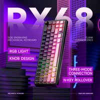 Zifriend RX68 Mechanical Keyboard RGB Wireless Bluetooth Three mode Hot swappable Side engraved Game Customized Keyboard