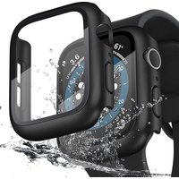Tempered Glass+cover Apple Watch 41mm 45mm 44mm 40mm 42mm 38mm PC bumper Screen Protector Case iWatch series 6 5 4 3 se 7 8