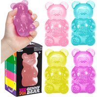 NeeDoh Gummy Bear Squishy Toy Soft Stress Relief Sensory Fidget Squeeze Toy & Non Toxic Anxiety Relief Desk Toy