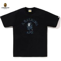 BATHING APE 2026 BAPE Wild Leopard Print College Style Pure Cotton Short Sleeved T shirt Top