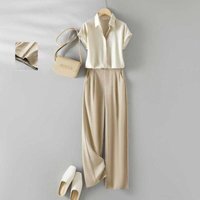 New Style Cold Style High-end Capable Temperament Fashion Professional Shirt Pants Two-piece Suit Women's Summer