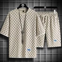 clothing casual suits brand short sleeved shorts versatile fashion matching clothes sports set trend