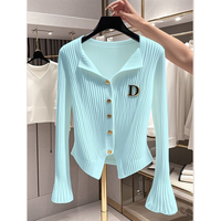Clothing Sweater Advanced Design Niche Temperament High End Small Fragrance Style Waist Knitted Top