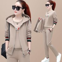 Clothing Vest three piece suit autumn long sleeved sweater large casual sportswear suit
