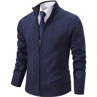 Clothing Autumn Winter Middle aged Woolen Sweaters Cardigans Sweater Jackets Stand up Collar Knitted Thickened Sweaters