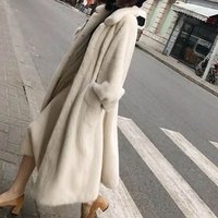 Fashion Long Fur Coat White Fur Coat