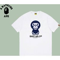 A BATHING APE BAPE-Ape Head Baby MILO Letter Ape Printed Short Sleeved T-shirt Made Of Pure Cotton Fabric