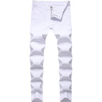Men's Clothing Jeans, Slim Fit, Casual, Black And White, Trendy.