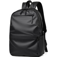 Lihanbao Anti-scratch Double Shoulder Bag Breathable Polyester Large Capacity Adjustable Laptop Backpack For Unisex-Black