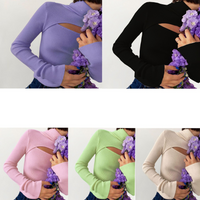 bra long sleeve knit hoodie single top