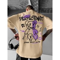 100% Pure Cotton Spring Summer Fashionable Short Sleeved American Street Letter Pattern Printed Casual Slim Fit Versatile T shirt Top