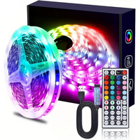 5050 RGB LED Strip Lights Kit 44 Key Remote 5V Low Voltage Smart TV Backlight Changing Mood Lighting Home Decor