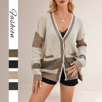 Lightweight Knit Cardigan Soft Cashmere Blend Open Front Sweater Oversized Comfort Fit Gradient Long Sleeve Casual Cover Up
