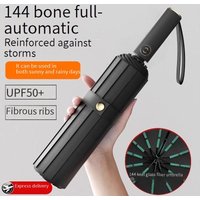 Reinforced Enlarged Fully Automatic Umbrella Sunny Rainy Dual Use Three Fold Umbrella Sun Protection Sunshade Folding Sun Umbrella