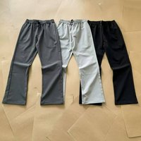 Clothing Premium Winter Knife Pleated Wide Leg Trousers Soft Polyester Blend Stretch Low Rise Relaxed Fit Casual & Streetwear