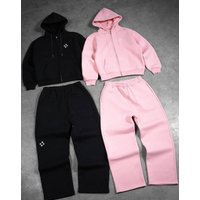 Men's Clothing Trendy Streetwear Y2K2026 Trendy Embroidered And Printed Sweatshirt Set - Street Style