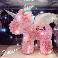 40CM Eternal Rose Unicorn With Angel Wings - Large Valentine's Day Gift, Home Decor, PE Foam Rose Unicorn In Multiple Colors