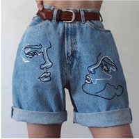 Clothing ins Internet Celebrity Slim hem Denim Shorts Cute Casual Shorts Boyfriend Jeans