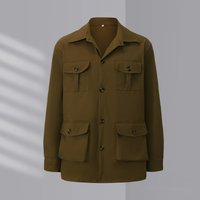 "British Inspired Utility Jacket – Pocket Workwear Relaxed Fit & Turn Down Collar"
