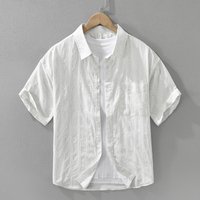Simple And Fresh Short Sleeved Shirt, Fashionable And Versatile, Artistic And Casual Loose Top, Men's Clothing