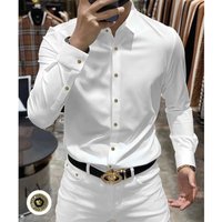 Wrinkle Resistant Long Sleeve Shirt – Stretch Flannel Lined Business Casual 