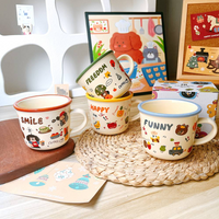 Cartoon Cute Bear Ceramic Mug Breakfast Cup Home Use