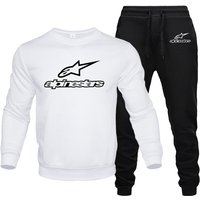 2023 printed Sportswear two piece round neck Hoodie Sweatshirt+trousers Hoodie jogging outdoor notice