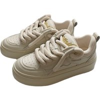 Minority Original Design Thick Rope Bread Shoes Women 2023 New Comfortable Chic Small White Shoes Women's Casual Skateboard Shoes