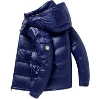 Women’s Clothing Couple Down Jacket Men’s Short Outdoor Shiny Thick Hooded Jacket