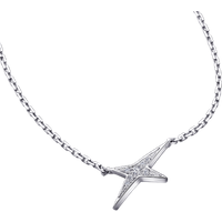 Star Necklace, 925 Sterling Silver Plated With Gold, Luxury French Jewelry, Women's Gift
