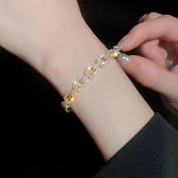 New Hollow Geometric Personality Fashion Net Red Light Niche Design Exquisite Temperament Simple Bracelet Female