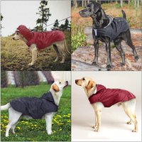 Large Pet Small Rain Poncho Waterproof Windproof Hooded One Dog Raincoat Reflective