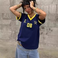 Clothing Retro Fashion Letter Printing Casual Loose T Shirt Tops