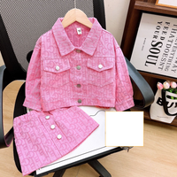 Clothing Autumn Winter Clothing Fashion Jacquard Denim Jacket Skirt Set