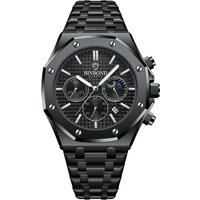 2023 New Hot Selling High End Multi Functional Moon Phase Steel Band Glow Multi Functional Men's Watch Quartz Watch