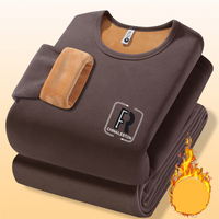 Underwear & Sleepwears Thermal Underwear Set Fleece Lining & Graphene Heating Winter Warm Base Layer Top & Pants & 