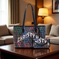 Christy’s Ng Fashionable Classic Printed Large Capacity Tote Bag, Casual Versatile Commuting Women’s Handbag, Shoulder Bag