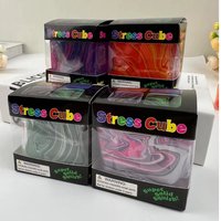 Super Soft Nice Cube Swirl Marble Squishy Cube Stress Relief Fidget Toy Sensory Squeeze Desk Toy