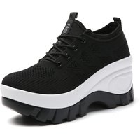 Spring Thick Soled Height Increasing Non Slip Mesh Breathable Casual Shoes Wear Resistant Lightweight