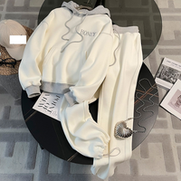 clothing hooded sweater suit autumn stylish high end embroidered casual sportswear two piece suit