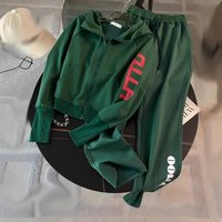 Clothing Casual Sports Suit Autumn Trendy Loose Hooded Sweatshirt Wide Leg Pants Two Piece Suit