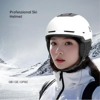 One-Piece Ski Helmet For Indoor Outdoor Snowboarding Skiing Winter Warmth With Adjustable Ventilation Lightweight Impact Resistant