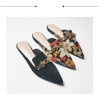 Women’s Shoes New Pointed Sandals For Women To Wear Outside In Spring Single Shoes Flat Bottom Closure Mules Half Support Women's Shoes