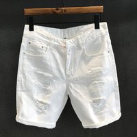 Clothing Version Street Fashion Ripped Denim Shorts Casual Trend Summer Scratched Beggar Five Points