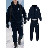 Fleece Letter B Hoodie & Jogger Set Premium Two Piece Streetwear Outfit 3D Embroidered Logo