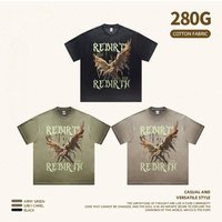 Clothing Redemption Angel Casual Worn Washed Short Sleeved T Shirt